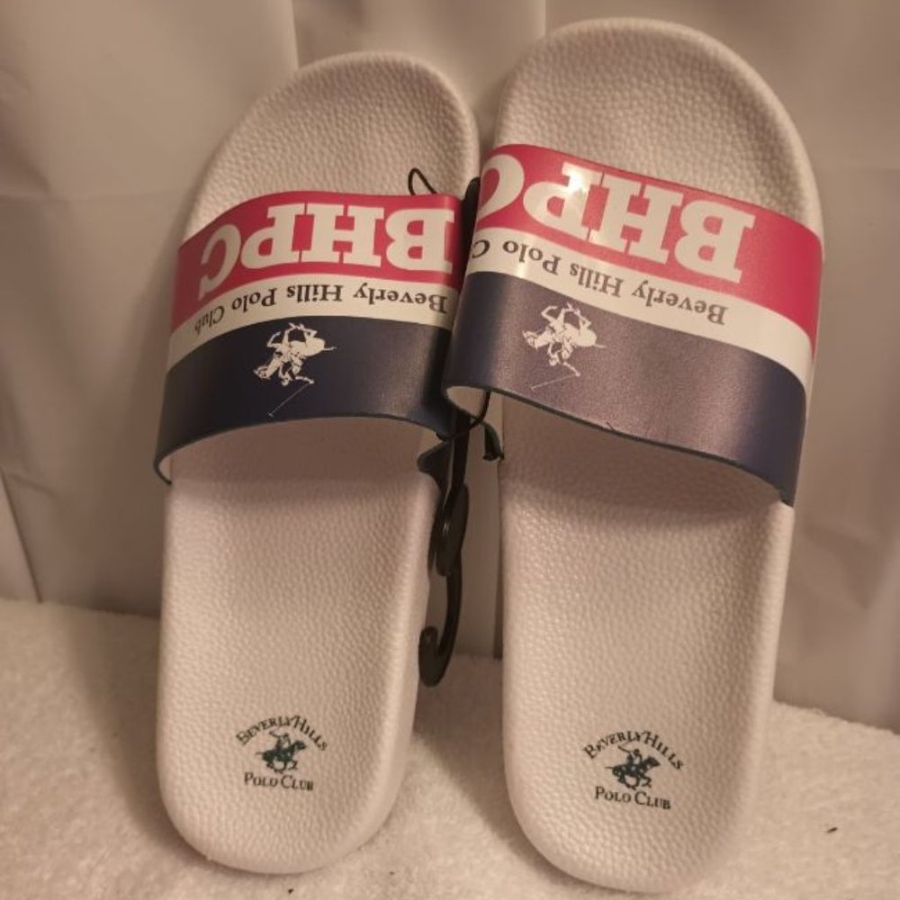 SUMMER CLEARANCE -- RED WHITE  BLUE SLIDE SHOES FOR  HOLIDAYS AND OTHER EVENTS